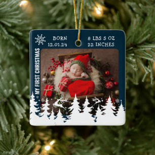 Meine erste Weihnachtsgeburt Stats Foto Keramik Or Keramikornament