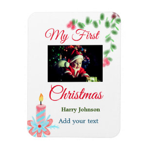 Meine erste Weihnachtskerze gibt dem Foto den Name Magnet