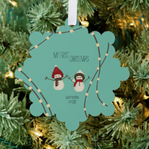 Meine erste Weihnachtsmann-Illustration Ornament Karte