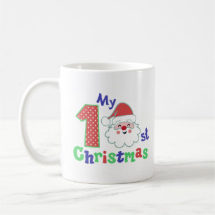 Meine erste Weihnachtstypografie Niedlich Santa Ba Kaffeetasse