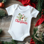 Meine erste Weihnachtstypografie Niedlich Snowman Baby Strampler<br><div class="desc">Mein Niedlicher Weihnachtsjungfrauenjunge Baby Baby Boy Baby Bodysuit im  Snowman Baby Typografie enthält den Text "Mein 1. Weihnachten" in einer modernen Schriftzeichen-Typografie,  die mit einem niedlichen Schneemann betont wird. Perfektes Weihnachtsgeschenk für ein kleines Mädchen oder einen kleinen Jungen. Erstellt von Evco Studio www.zazzle.com/store/evcostudio</div>
