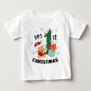 Meine erste Weihnachtstypografie Süße Lebkuchen Baby T-shirt