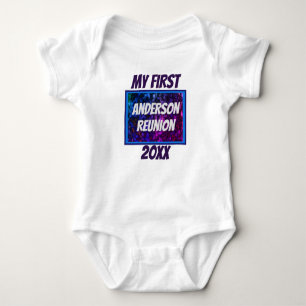 Meine erste Wiedersehen-Familie hat Neon Keepake Baby Strampler
