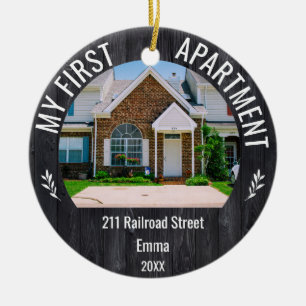Meine erste Wohnung 2022 Benutzerdefinierter Name Keramik Ornament