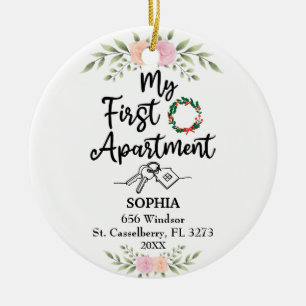 Meine erste Wohnung 2022 mit Aquarell-Blume Keramik Ornament