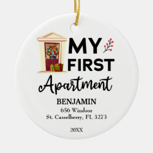 Meine erste Wohnung 2025 Individuelle Namen & Ansc Keramik Ornament
