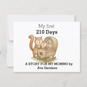 Meine ersten 210 Tage – Personalisiertes Baby-Erin Postkarte