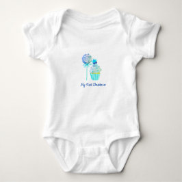 Meine ersten blauen Weihnachtslollolen Baby Strampler