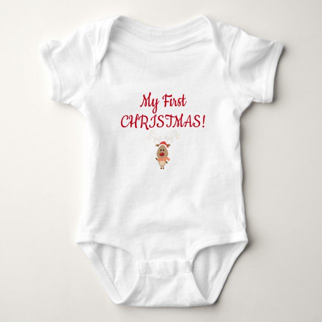 Meine ersten CHRISTMAS! Baby Strampler (Vorderseite)