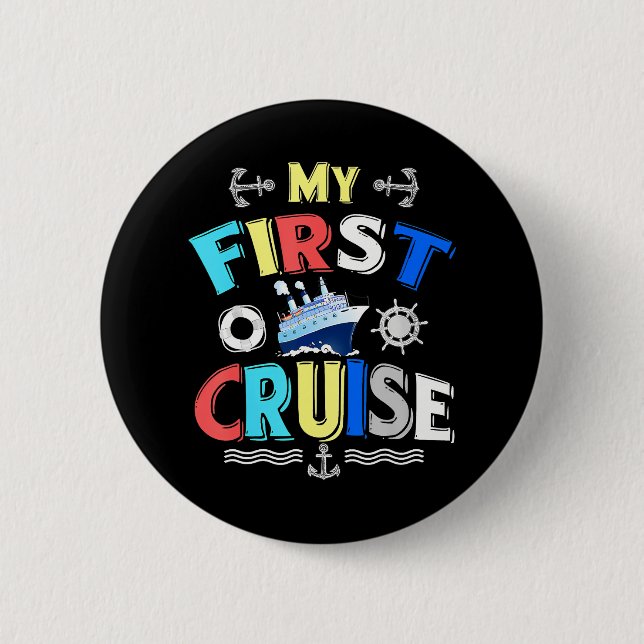 Meine ersten Cruise Girls and Boys Rookie Reisende Button (Vorderseite)