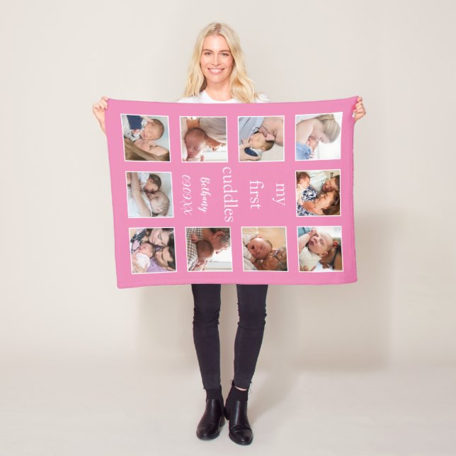 Meine ersten Cuddles nennen 10 Fotos Neugeborene R Fleecedecke (Beispiel)
