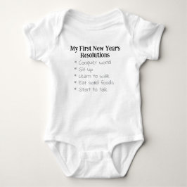 Meine ersten Neujahrsvorsätze, Unisex, Lustig    Baby Strampler
