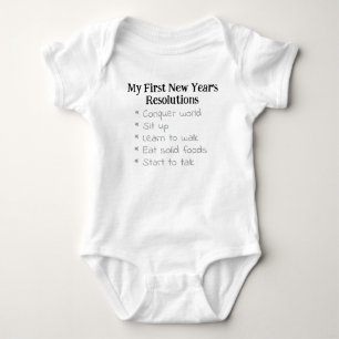 Meine ersten Neujahrsvorsätze, Unisex, Lustig Baby Strampler