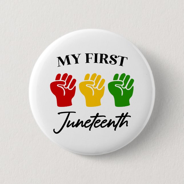 Meine ersten rot-grünen Gelbfisten im Juni Button (Vorderseite)