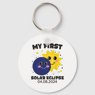 Meine ersten Solar Eclipse Kindermädchen 2024 Sol Schlüsselanhänger