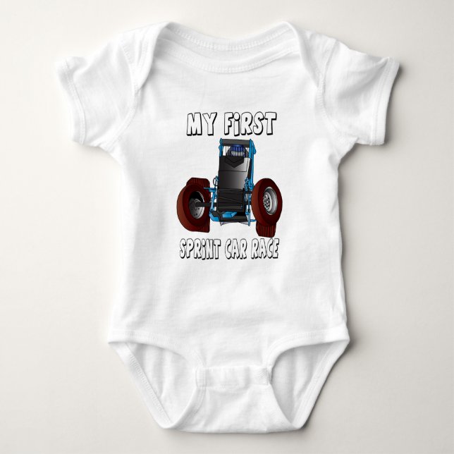 Meine ersten sprinten Autorennen Nichtflügel Baby Strampler (Vorderseite)