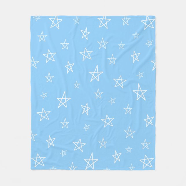 Meine ersten Sterne (Blau) Fleecedecke (Vorderseite)