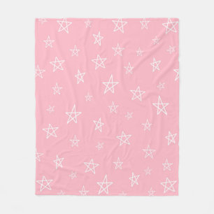 Meine ersten Sterne (rosa) Fleecedecke