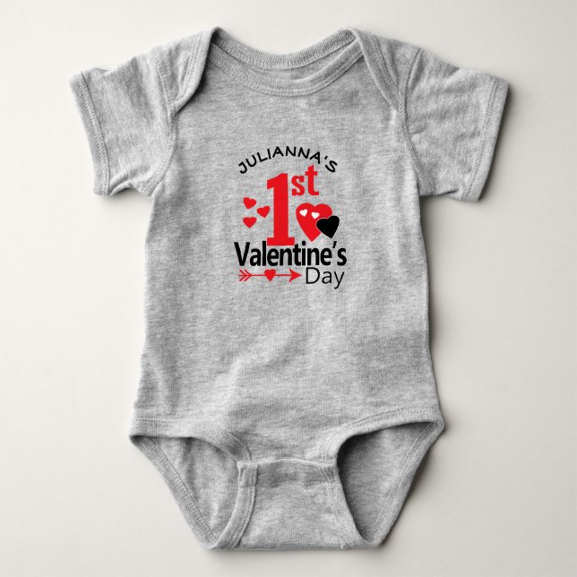 Meine ersten ValentinBaby-Kleidung Baby Strampler (Vorderseite)
