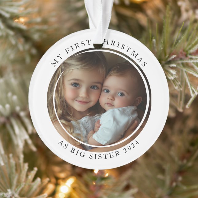 Meine ersten Weihnachten als große Schwester Custo Ornament (Baum)
