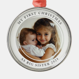 Meine ersten Weihnachten als große Schwester Custo Ornament Aus Metall