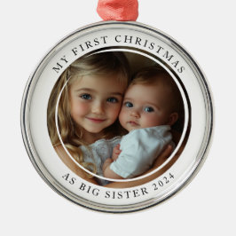Meine ersten Weihnachten als große Schwester Custo Ornament Aus Metall