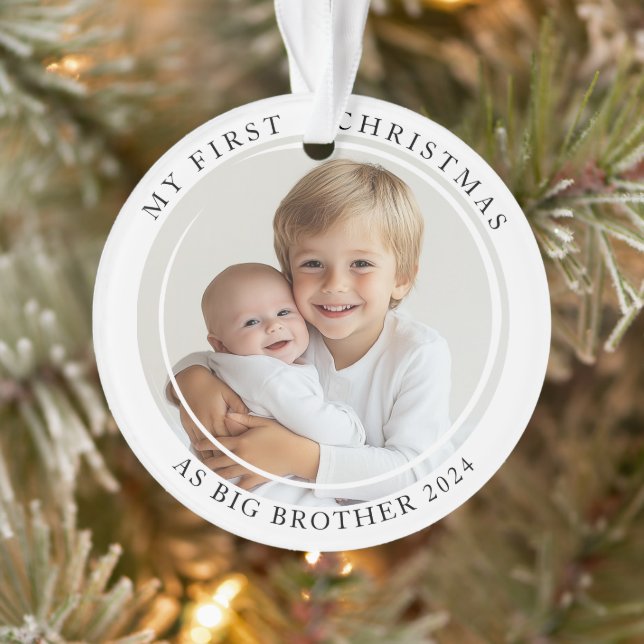 Meine ersten Weihnachten als großes Foto der Brüde Ornament (Baum)