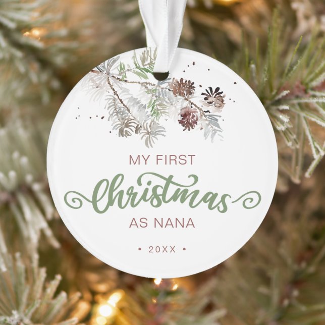 Meine ersten Weihnachten als Nana Pine Ornament (Baum)