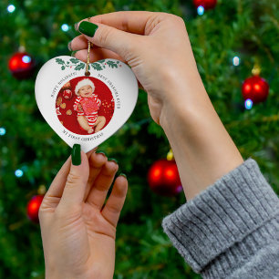 Meine ersten Weihnachten als Oma Baby Foto Keramik Ornament