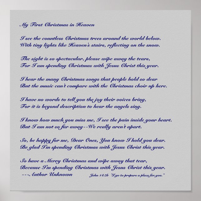 Meine ersten Weihnachten im Himmel Poster (Vorne)