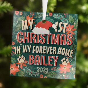 Meine ersten Weihnachten in meinem Forever Zuhause Ornament Aus Glas