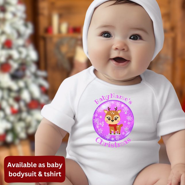 Meine ersten Weihnachten mit dem Namen niedliche R Baby Strampler (Von Creator hochgeladen)