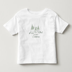 Meine ersten Weihnachten Personalisiert Kleinkind T-shirt
