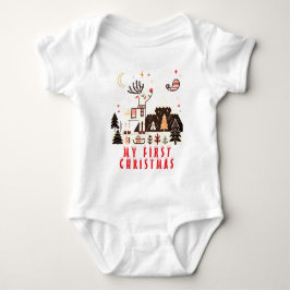Meine ersten Weihnachten und Niedliche Rentiere Baby Strampler