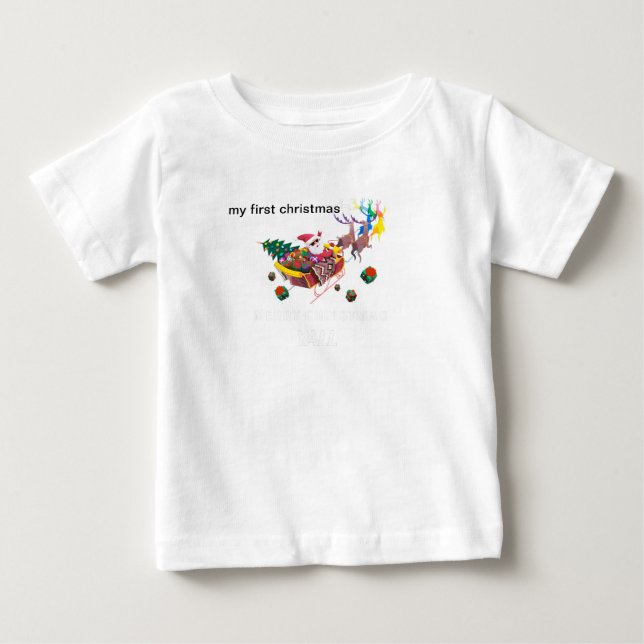 meine ersten Weihnachtslieder und Schlitten Baby T-shirt (Vorderseite)