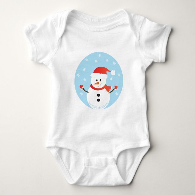 Meine ersten Weihnachtsschneeflakes Baby Strampler (Vorderseite)