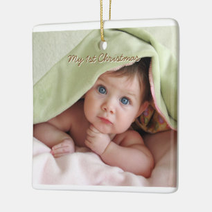 Meine ersten WeihnachtsStreifen Tiny T-Shirt Foto  Keramikornament