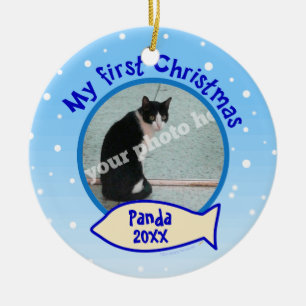 Meine erstes Weihnachtspersonalisierte Keramik Ornament