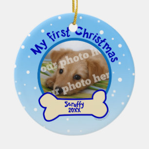 Meine erstes Weihnachtspersonalisierte Keramikornament