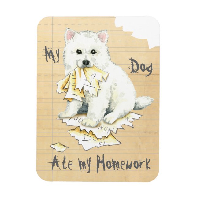 Meine Eskie Ate Meine Hausaufgaben Magnet (Vertikal)