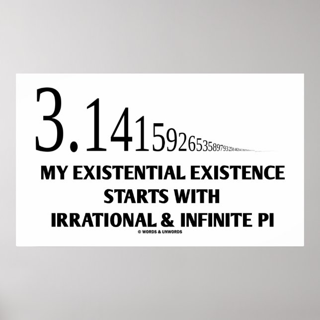 Meine Existenz beginnt mit irrationaler Intelligen Poster (Vorne)