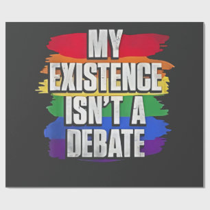 Meine Existenz ist kein Debattiermonat LGBT Pride Geschenkpapier