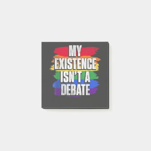 Meine Existenz ist kein Debattiermonat LGBT Pride  Post-it Klebezettel