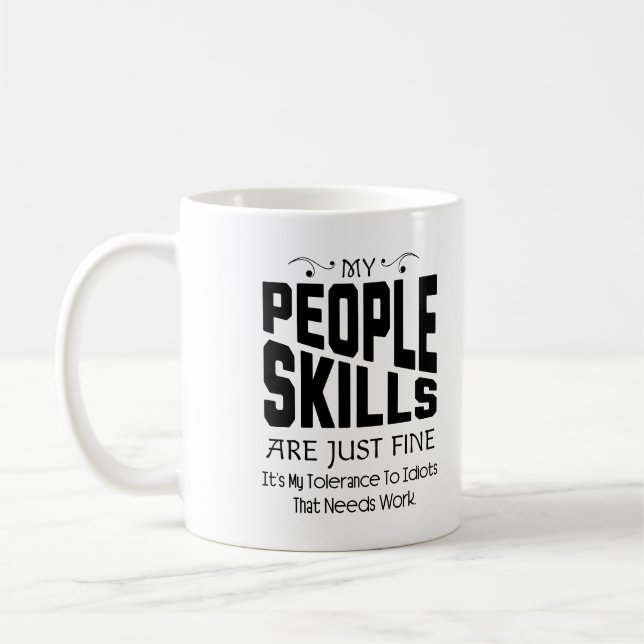 Meine Fähigkeiten sind einfach ein schöner, lustig Kaffeetasse (Links)
