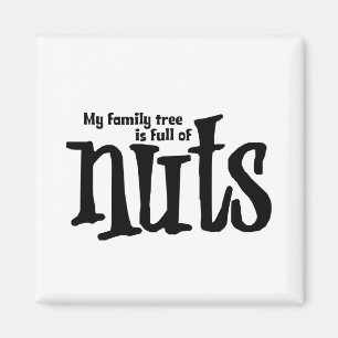 meine Familie Baum-voll von den Nüssen Magnet