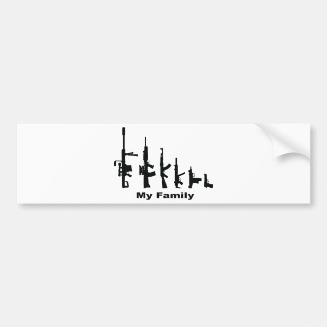 Meine Familie (i-Liebe-Gewehre) Autoaufkleber (Vorne)