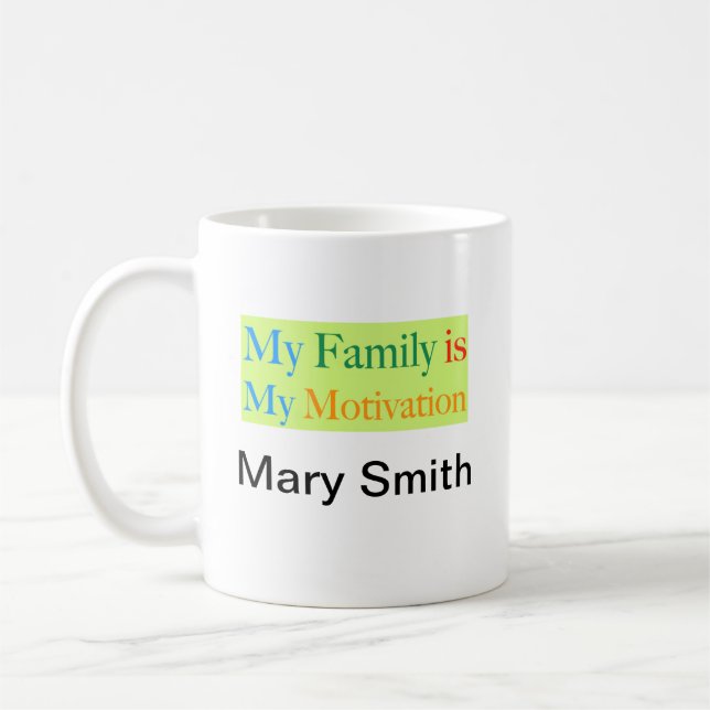 Meine Familie ist meine Motivation Kaffeetasse (Links)