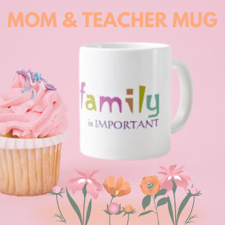 Meine Familie ist wichtig, Words Coffee Tasse