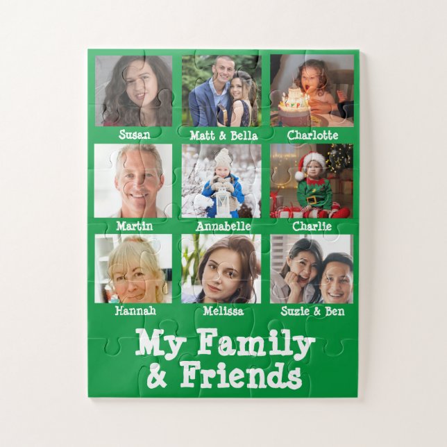 Meine Familie und Freunde nennen und Foto grüne De (Vertikal)