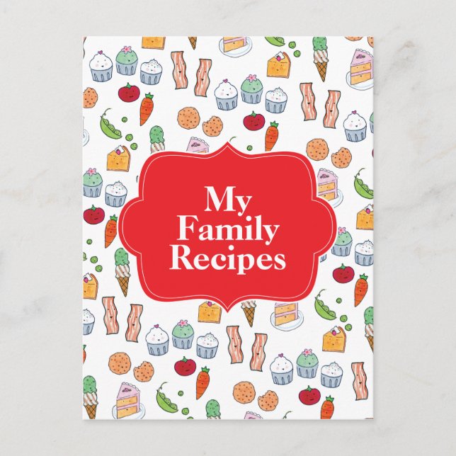 Meine Familienrezepte Postkarte (Vorderseite)
